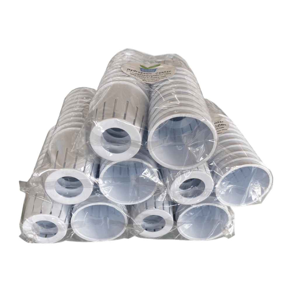 ถ้วยปลูกผักไฮโดรโปนิกส์ HYDROHOBBY 100 ใบ สีขาว  ก้นรู